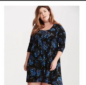 Floral Print Button Up Shirt Dress